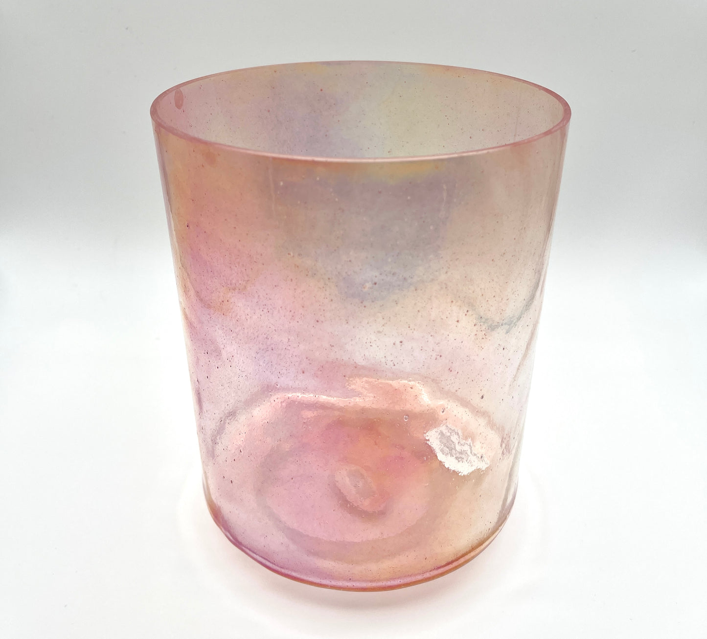 7" C#+35 Rose Quartz, Palladium Crystal Tones Alchemy Crystal Singing Bowl