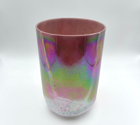 6" D#+45 Amethyst, Platinum, White Light Angel Gold (inside) Tall, Morph, Galaxy Crystal Tones Alchemy Crystal Singing Bowl