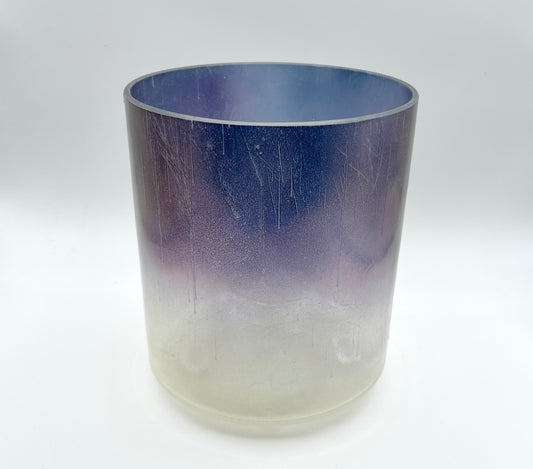 7" F+25 Great Salt Lake Salt, Violet Aura Gold (Rim), Lemon Aura Gold (Base) Crystal Tones Alchemy Crystal Singing Bowl