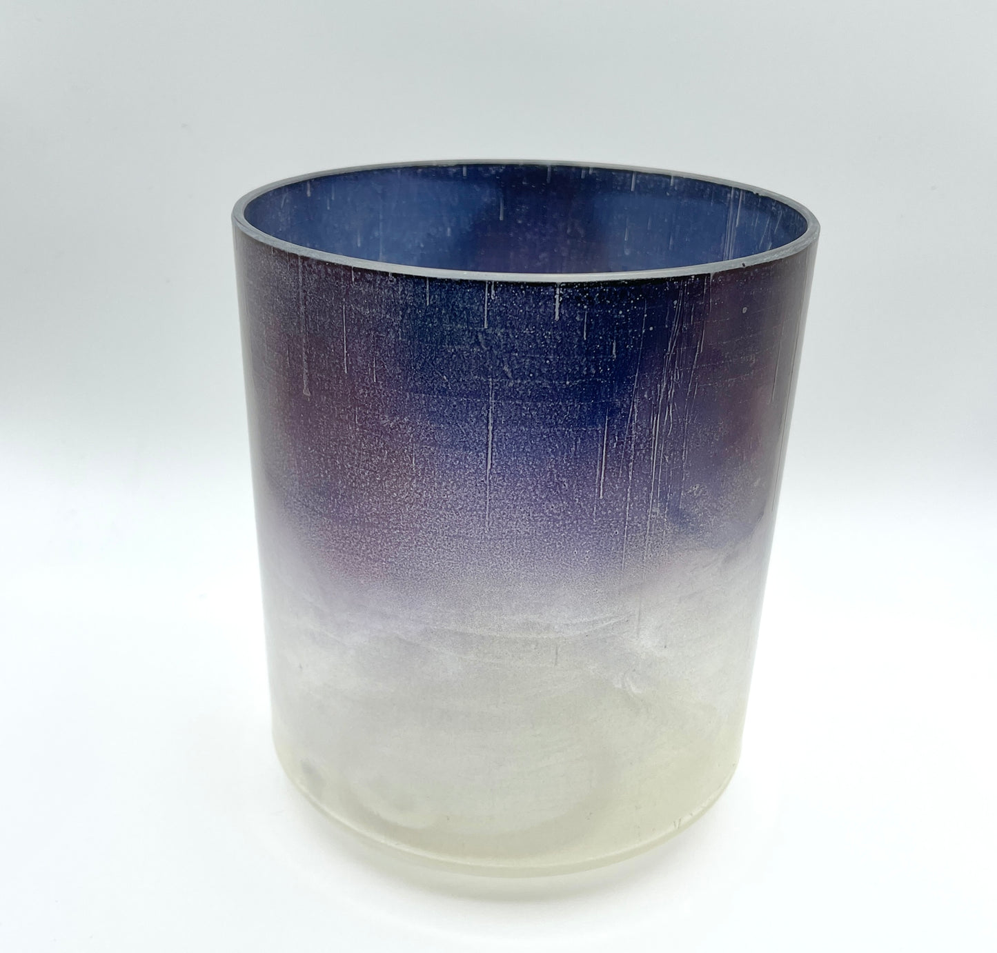 7" F-45 Great Salt Lake Salt, Violet Aura Gold (Rim), Lemon Aura Gold (Base) Crystal Tones Alchemy Crystal Singing Bowl