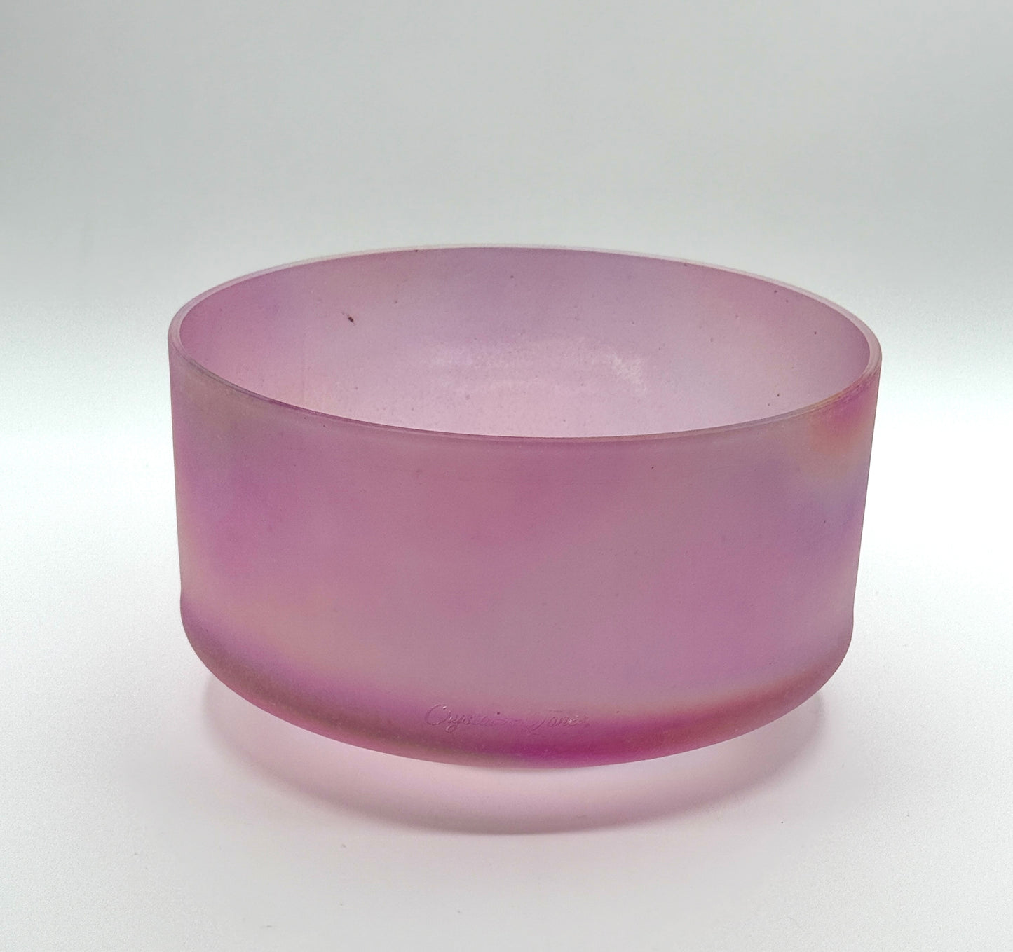 9" F-40 Selenite, Violet Flame Aura Crystal Tones Alchemy Crystal Singing Bowl