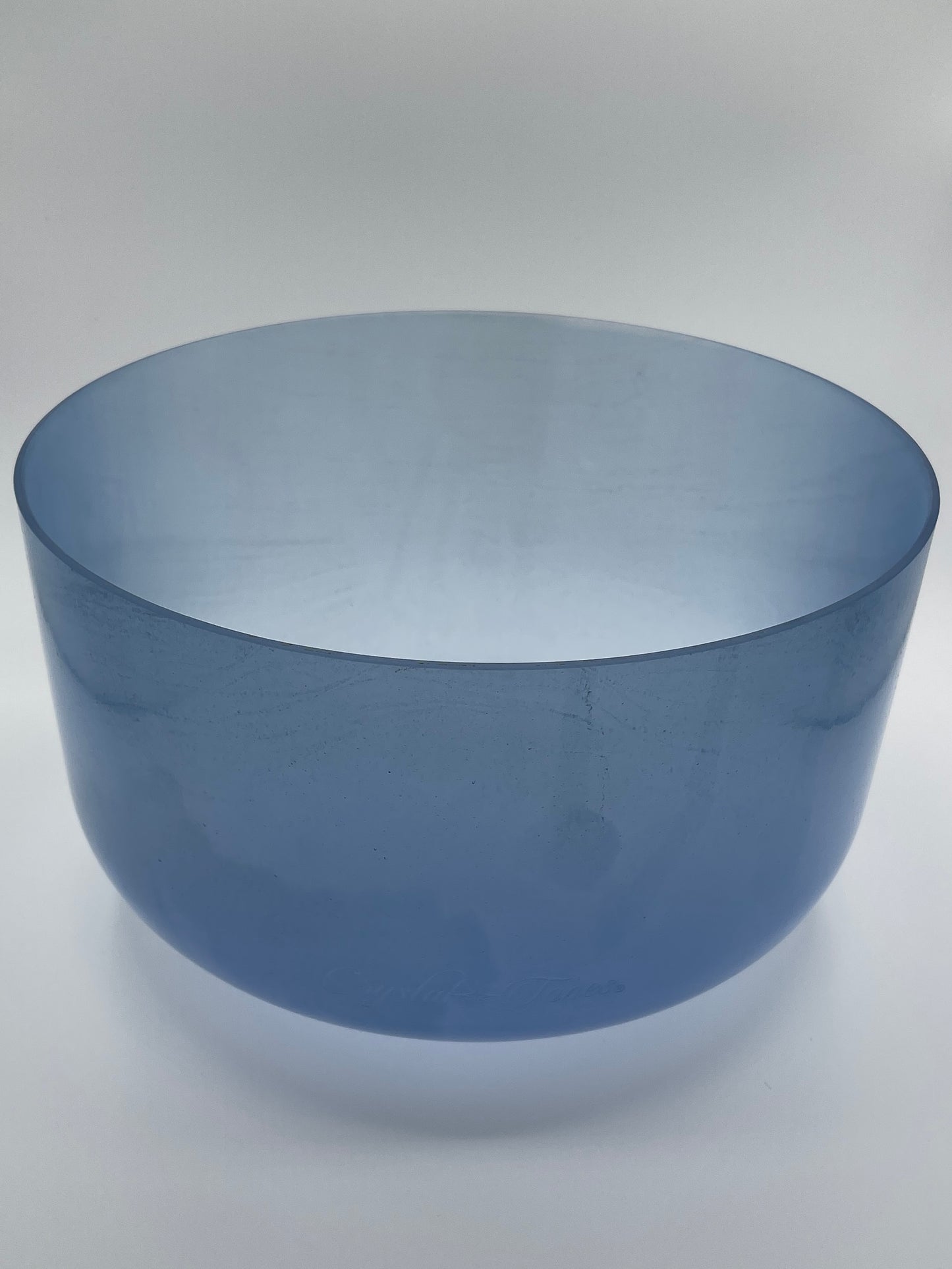 12" D+5 Indigo Frosted (Inside) Crystal Tones Alchemy Crystal Singing Bowl