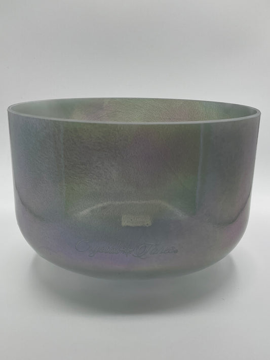 10" A#-35 Moldavite Platinum Crystal Tones Alchemy Crystal Singing Bowl