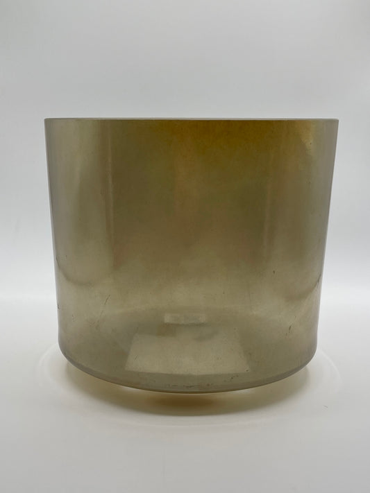 8" D#-20 Great Salt Lake Salt, Smokey Quartz Crystal Tones Alchemy Crystal Singing Bowl