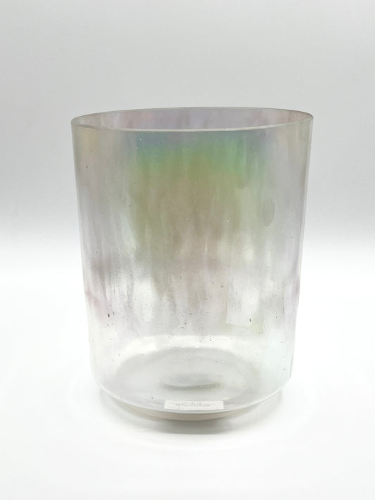 6" F#-35 Super 7, Platinum Morph Crystal Tones Alchemy Crystal Singing Bowl