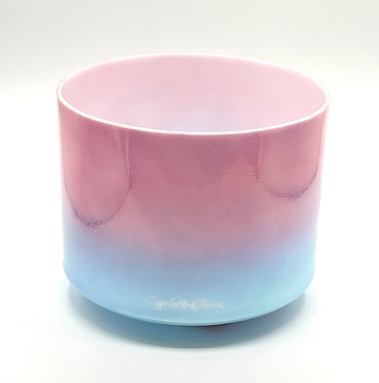 9" C-40 Pink Ocean Gold, Ocean Gold (base) Crystal Tones Alchemy Crystal Singing Bowl