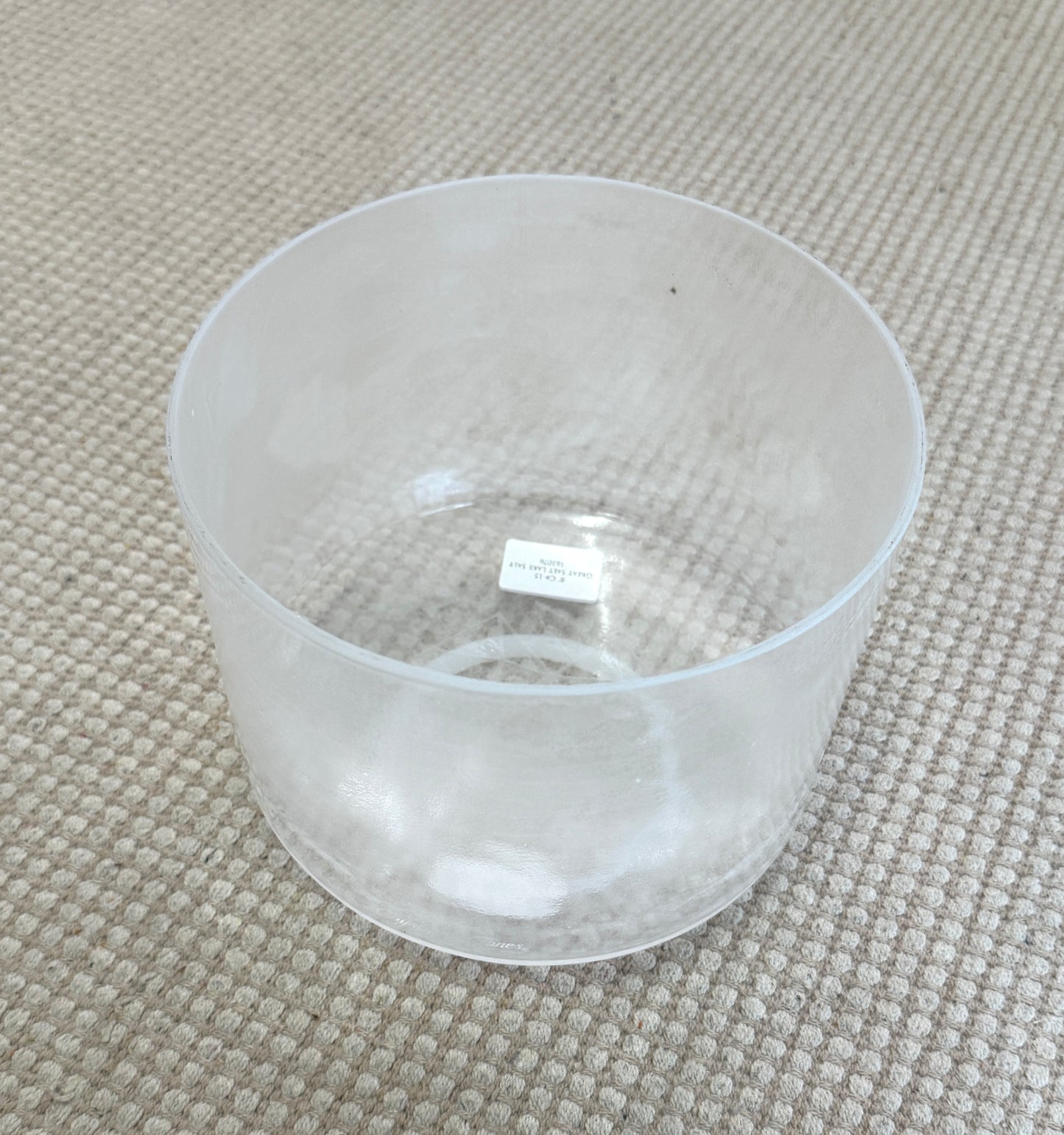 8" C#-15 Great Salt Lake Salt Crystal Tones Alchemy Crystal Singing Bowl
