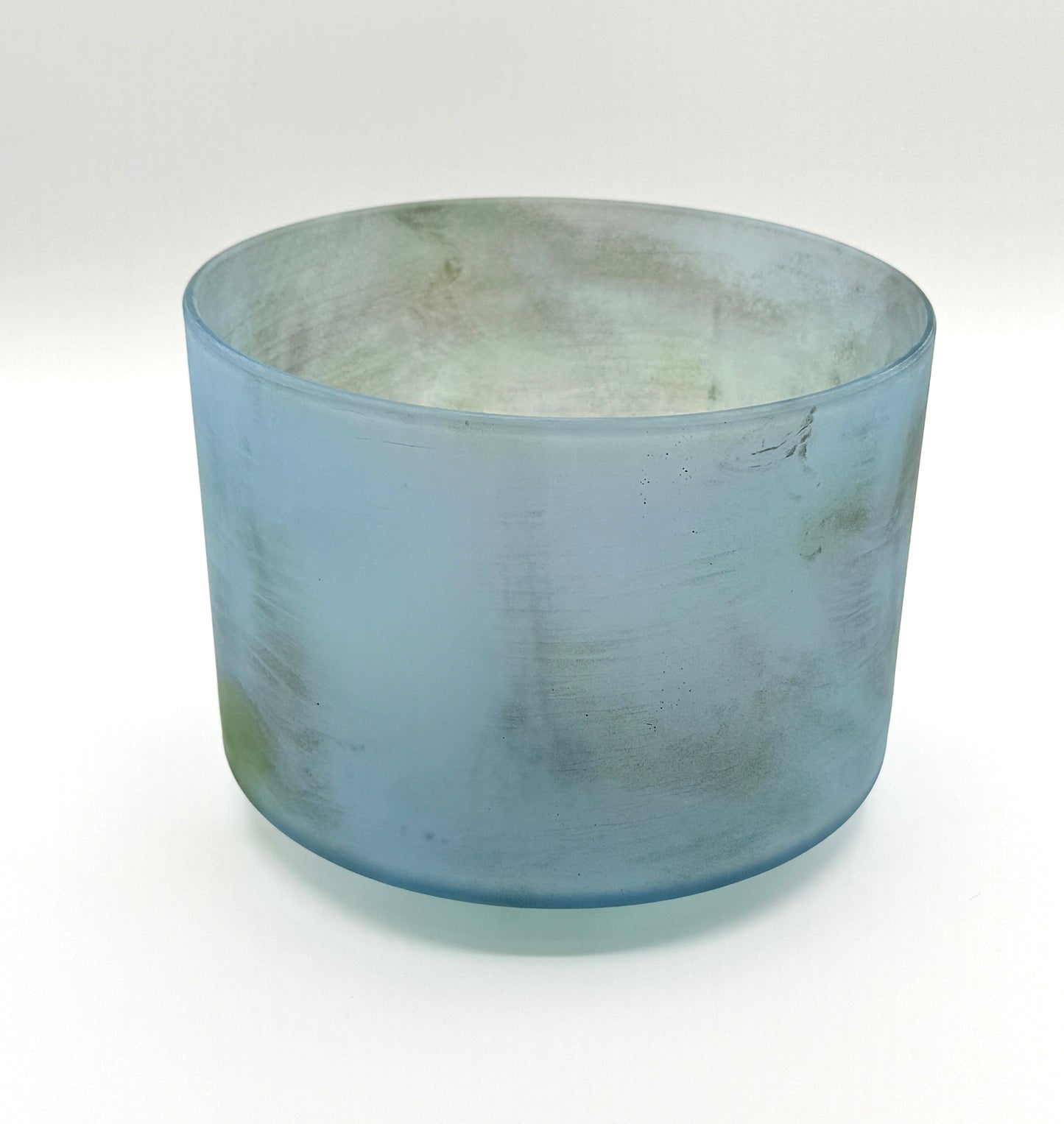 8" F#-40 Chrysoprase, Platinum, Frosted (inside) Crystal Tones Alchemy Crystal Singing Bowl
