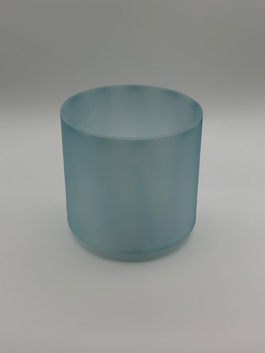 7" A#-40 Aqua Aura Gold Frosted Crystal Tones Alchemy Crystal Singing Bowl