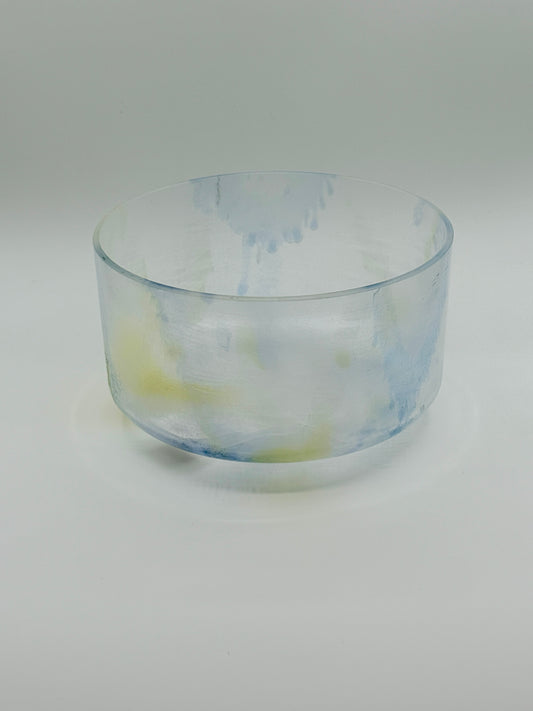 9" F#-15 Citrine Kyanite Crystal Tones Alchemy Crystal Singing Bowl