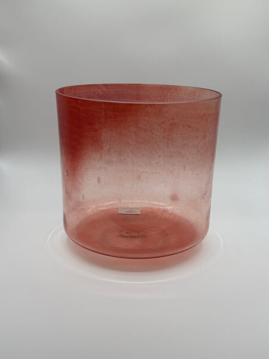9" A#-15 Rose Quartz Crystal Tones Alchemy Crystal Singing Bowl