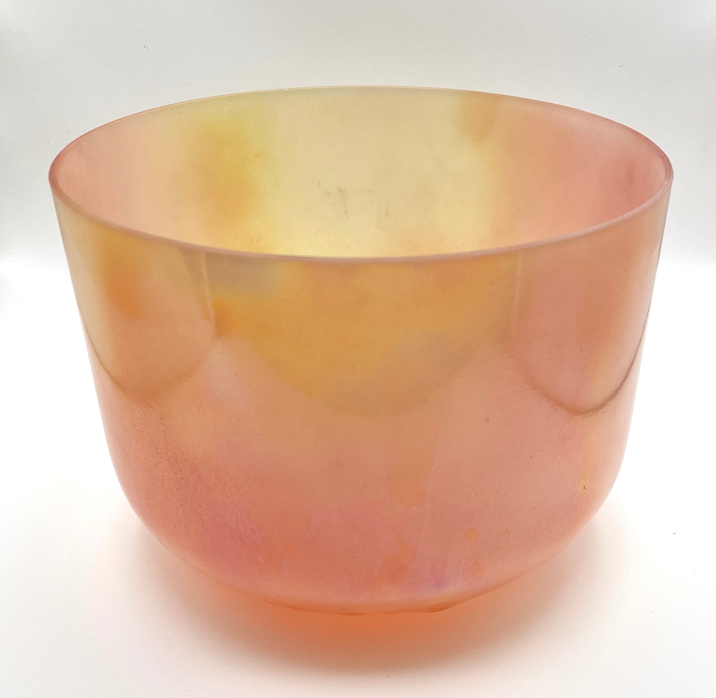 12" C+50 Rose Quartz, Lemon Aura Gold Crystal Tones Alchemy Crystal Singing Bowl