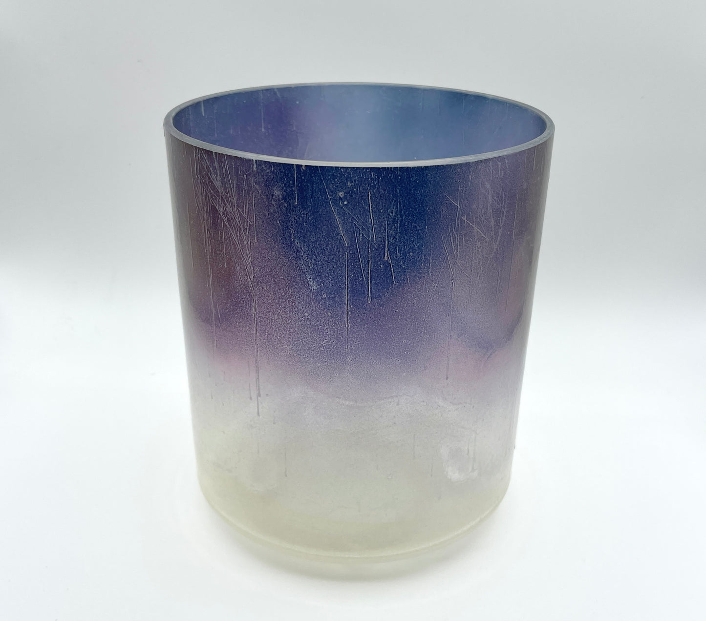 7" F+25 Great Salt Lake Salt, Violet Aura Gold (Rim), Lemon Aura Gold (Base) Crystal Tones Alchemy Crystal Singing Bowl